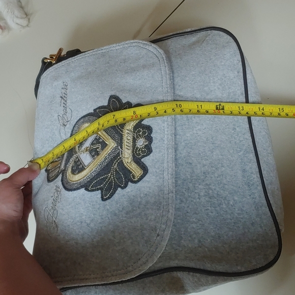 Juicy Couture y2k Vintage Velour Laptop Messenger Crossbody Bag - Picture 14 of 16